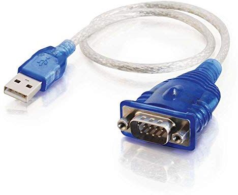 C2G /Cables to Go 26886 Cavo adattatore da USB a DB9 seriale RS232, 0,5 m, colore: Blu