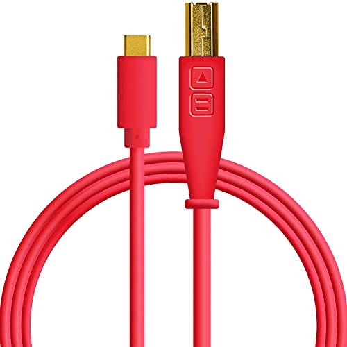 DJ TechTools USB-C/USB-B Chroma Cable (Red) -