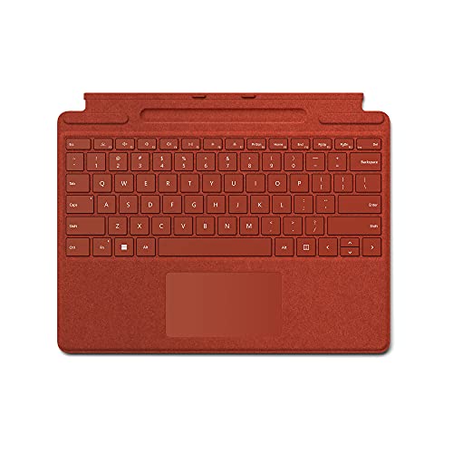 Microsoft Surface Pro 8/X Cover Alcantara con slot Poppy Red