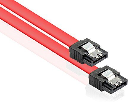 Good Connections Cavo Premium SATA SSD HDD con protezione di blocco Colore: rosso 0,5 m