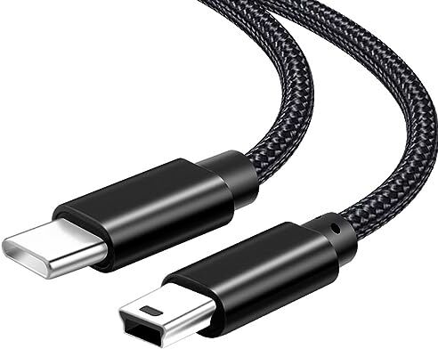 Generic Newwyt Type-C a Mini USB Cavo di ricarica rapida Cavo di ricarica Cavo di trasferimento dati per telefoni Telecamere Supporto trasmissione dati Nylon