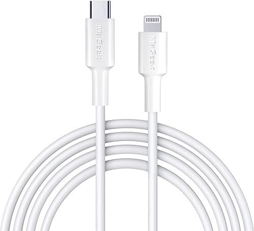 MaGeek USB C to Lightning Cable 10ft, [Apple MFi Certified] 10 Feet Super Long iPhone PD Fast Charger Compatible with iPhone 14/13/12/11/X/XS/XR/XS/8, iPad Air/Air Pods, Supports Power Delivery…