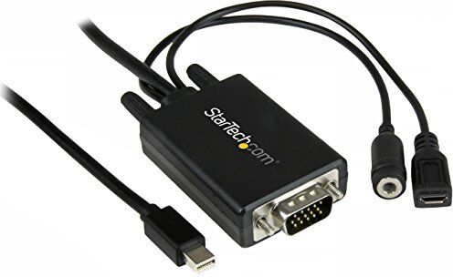 StarTech.com Cavo Adatattore Mini Displayport a Vga, Convertitore Mdp a VGA con Audio, 1920 X 1200 da 3 m