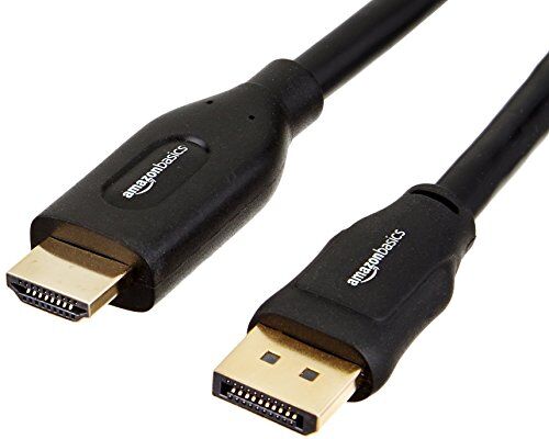 Amazon Basics Cavo da DisplayPort a HDMI, con connettori rivestiti in oro, 7.6 m