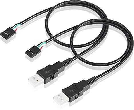 PNGKNYOCN Cavo adattatore da 4 pin per scheda madre femmina a USB, cavo USB 2.0 tipo A maschio a Dupont 4 pin femmina cavo per scheda madre (50 cm)