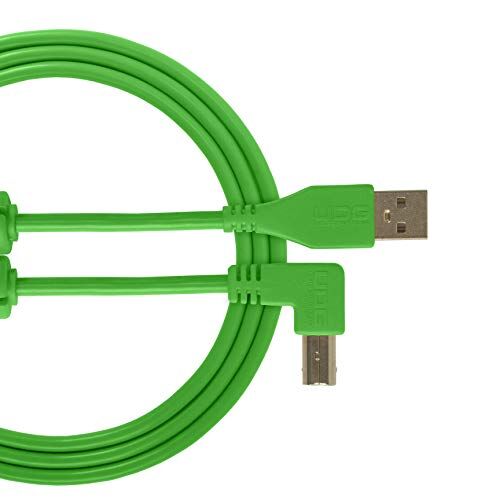 UDG Cavo USB 2.0 (A-B) Angolato Verde 1M Audio ottimizzato  Ultimate Audio Cable per DJ e produttori per massimizzare le loro prestazioni