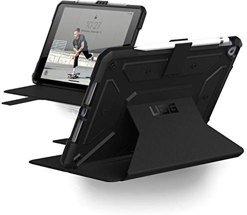 Urban Armor Gear Metropolis Cover Apple iPad 10.2 (2019) Protezione Case Custodia (Supporto Apple Pencil Charging, Cover con Auto Sleep/Wake, Smart Keyboard compatibile) nero