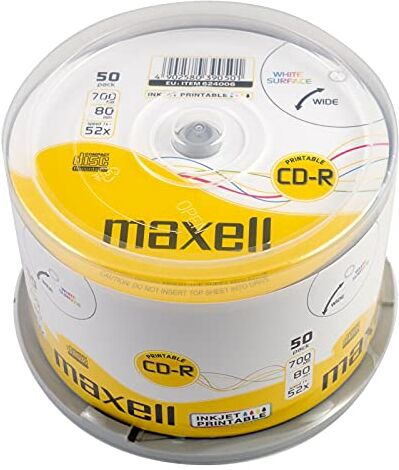 Maxell CDR 80 minuti, 700 MB, 52 X, stampabile, 50er