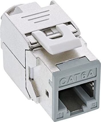 InLine ® Keystone Confezione da 8 prese RJ45, schermate, Cat.6A, grigio