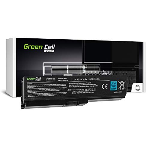 Green Cell ® PRO Serie PA3817U-1BRS Batteria per Portatile Toshiba Satellite C650 C650D C655 C660 C660D C670 C670D L750 L750D L755 (Le Pile Originali Samsung SDI, 6 Pile, 5200mAh, Nero)