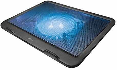 Trust Ziva Base di Raffreddamento per Laptop fino a 16", Illuminazione Blu, Nero