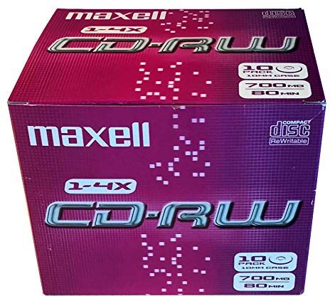 Maxell Cd-Rw 80Min.4X Jewel Case Conf.10