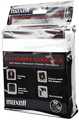 Maxell CD-Dvd Sleeves 60 Non Woven Cloth Sleeves