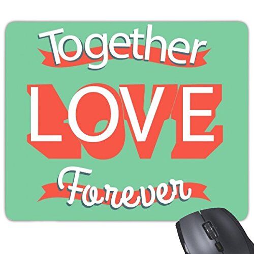 DIYthinker San Valentino, rosso e verde together Love Forever immagine illustrazione modello rettangolo gomma antiscivolo mouse Game mouse pad