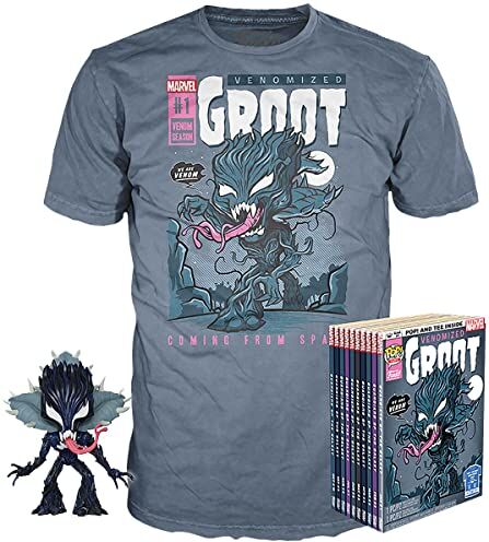 POP Marvel Venomized Groot ! & Tee Uomo Funko ! Nero M 100% Cotone