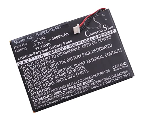 vhbw batteria compatibile con Prestigio MultiPad 7.0 Ultra Duo, PMT5877C tablet (3000mAh, 3,7V, Li-Poly)