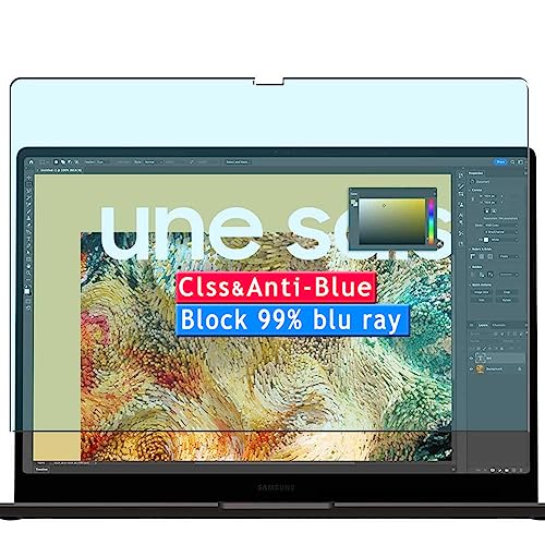 Samsung Vaxson Anti Luce Blu Vetro Temperato Pellicola Protettiva,  / Book 3 360 13.3" Laptop [Coprire Solo l'area Attiva] Screen Protector
