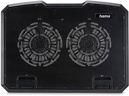 Hama Supporto per Notebook con Due Ventole, Regolabile, USB, Nero