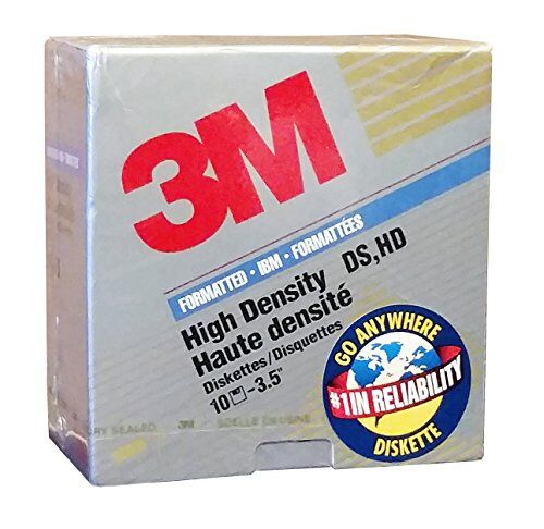 3M 3 m DS, HD 3.5 dischetti IBM Formatted, confezione da 10