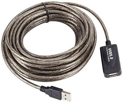 Tenglang Cavo di prolunga USB 2.0 con amplificatore di segnale senza hub USB,cavo di prolunga 5M/10M/15M/20M per ripetitore attivo per stampante,tastiera,fotocamera,non suola per giochi,ecc. (15)