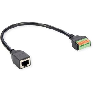 Roline Cavo Adattatore RJ45 Femmina a Blocco terminale (Pulsanti), 30 cm Roline Cavo Adattatore RJ45 Femmina a Blocco terminale (Pulsanti), 30 cm