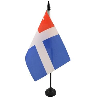 AZ FLAG Bandiera da Tavolo Stato cretese 1897-1913 21x14 cm Base Plastica Uso interno bandiera da tavolo di Creta finitura cucita e bordi rinforzati con asta in plastica e base in plastica AZ FLAG Bandiera da Tavolo Stato cretese 1897-1913 21x14 cm Base Plastica Uso interno bandiera da tavolo di Creta finitura cucita e bordi rinforzati con asta in plastica e base in plastica