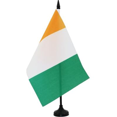 AZ FLAG Bandiera da Tavolo Costa d'Avorio 21x14 cm Base Plastica Uso interno bandiera da tavolo ivoriana finitura cucita e bordi rinforzati con asta in plastica e base in plastica AZ FLAG Bandiera da Tavolo Costa d'Avorio 21x14 cm Base Plastica Uso interno bandiera da tavolo ivoriana finitura cucita e bordi rinforzati con asta in plastica e base in plastica