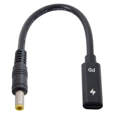 chenyang Cavo di ricarica PD da 5,5 * 2,5 mm DC 19 V adatto per ingresso femmina da laptop a USB-C chenyang Cavo di ricarica PD da 5,5 * 2,5 mm DC 19 V adatto per ingresso femmina da laptop a USB-C