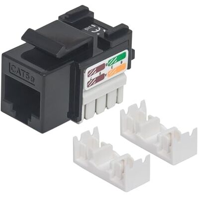 Techly Professional 366334 Frutto Keystone RJ45 Cat.5E UTP IDC 90° Nero Nero Techly Professional 366334 Frutto Keystone RJ45 Cat.5E UTP IDC 90° Nero Nero