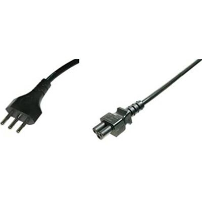 LINK LKC530 Cavo Alimentazione Spina Italiana tripolare H03 VV-F (3 m, Nero) – Presa IEC C5 Mickey Mouse – Superficie di Contatto nichelata, Sezione conduttori 0,75 mm² LINK LKC530 Cavo Alimentazione Spina Italiana tripolare H03 VV-F (3 m, Nero) – Presa IEC C5 Mickey Mouse – Superficie di Contatto nichelata, Sezione conduttori 0,75 mm²