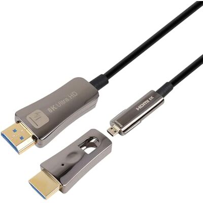 Techly 622069 Cavo HDMI™ A/A Micro HDMI™ Active Optical Cable in Fibra Ottica 8K 15m Nero Techly 622069 Cavo HDMI™ A/A Micro HDMI™ Active Optical Cable in Fibra Ottica 8K 15m Nero