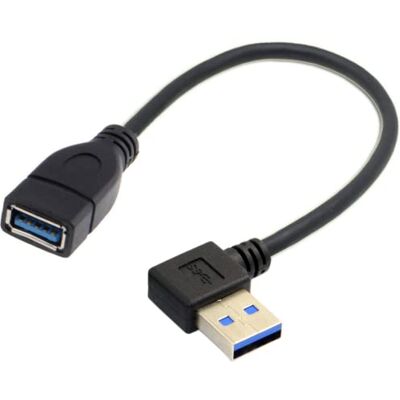 chenyang Cavo prolunga USB 3.0 corto, Cavo dati prolunga USB 3.0 da 6,3 pollici Maschio a Femmina Cavo dati prolunga ad angolo retto da 90 gradi per laptop, tastiera, mouse, unità flash, stampante chenyang Cavo prolunga USB 3.0 corto, Cavo dati prolunga USB 3.0 da 6,3 pollici Maschio a Femmina Cavo dati prolunga ad angolo retto da 90 gradi per laptop, tastiera, mouse, unità flash, stampante
