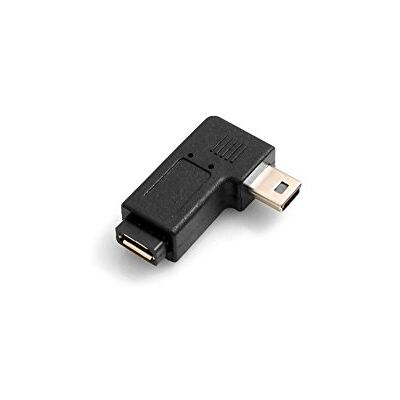 SYSTEM-S Micro USB Femmina a Mini USB Maschio Angolo di 90 ° Gradi angolare Sinistro Adattatore Spina SYSTEM-S Micro USB Femmina a Mini USB Maschio Angolo di 90 ° Gradi angolare Sinistro Adattatore Spina
