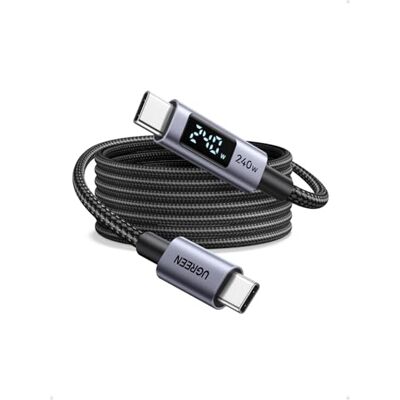 UGREEN Cavo USB C PD 3.1 240W con Display a LED (1M) UGREEN Cavo USB C PD 3.1 240W con Display a LED (1M)