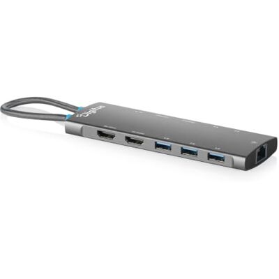 Digitus Docking station USB-C – 11 porte – 2x HDMI 2.0, 5x USB 3.2 Gen 1 2x USB 2.0 – 1x RJ45 Gigabit Ethernet – UHD 8K 30 Hz 4K 60 Hz – Power Delivery da 100 W – 11-in-1 – Grigio Digitus Docking station USB-C – 11 porte – 2x HDMI 2.0, 5x USB 3.2 Gen 1 2x USB 2.0 – 1x RJ45 Gigabit Ethernet – UHD 8K 30 Hz 4K 60 Hz – Power Delivery da 100 W – 11-in-1 – Grigio
