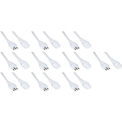 LINK LKIT18B10 cavo alimentazione spina italiana tripolare 10 a. per computer, stampanti mt. 1.8 bianco confezione da 10 pezzi LINK LKIT18B10 cavo alimentazione spina italiana tripolare 10 a. per computer, stampanti mt. 1.8 bianco confezione da 10 pezzi