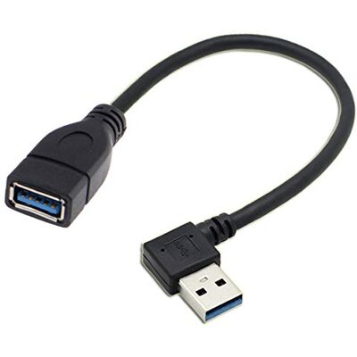 chenyang Cavo prolunga corto USB 3.0 da 6,3 pollici, cavo dati prolunga USB 3.0 maschio a femmina 90 gradi ad angolo sinistro per laptop, tastiera, mouse, unità flash, stampante chenyang Cavo prolunga corto USB 3.0 da 6,3 pollici, cavo dati prolunga USB 3.0 maschio a femmina 90 gradi ad angolo sinistro per laptop, tastiera, mouse, unità flash, stampante