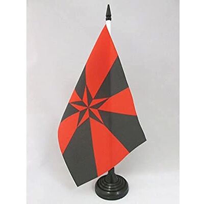 AZ FLAG Bandiera da Tavolo Anarchia Stella 3D 21x14 cm Base Plastica Uso interno bandiera da tavolo anarchica finitura cucita e bordi rinforzati con asta in plastica e base in plastica AZ FLAG Bandiera da Tavolo Anarchia Stella 3D 21x14 cm Base Plastica Uso interno bandiera da tavolo anarchica finitura cucita e bordi rinforzati con asta in plastica e base in plastica