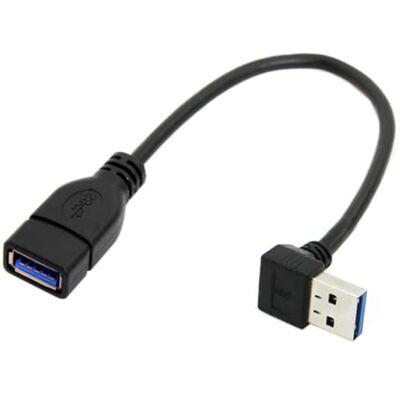 chenyang Cavo prolunga USB 3.0 corto, cavo dati prolunga USB 3.0 maschio a femmina 90 gradi angolato verso il basso per laptop, tastiera, mouse, unità flash, stampante 6,3 pollici chenyang Cavo prolunga USB 3.0 corto, cavo dati prolunga USB 3.0 maschio a femmina 90 gradi angolato verso il basso per laptop, tastiera, mouse, unità flash, stampante 6,3 pollici
