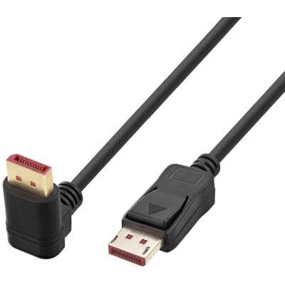 Techly 620829 Cavo Audio/Video DisplayPort 1.4 8K M/M Angolato 90° 1m Nero Nero Techly 620829 Cavo Audio/Video DisplayPort 1.4 8K M/M Angolato 90° 1m Nero Nero