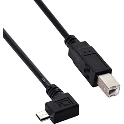 chenyang , Cavo micro USB, OTG, Angolato a sinistra a 90 gradi, Tipo B standard, Per stampante, scanner, disco rigido, 60 cm chenyang , Cavo micro USB, OTG, Angolato a sinistra a 90 gradi, Tipo B standard, Per stampante, scanner, disco rigido, 60 cm