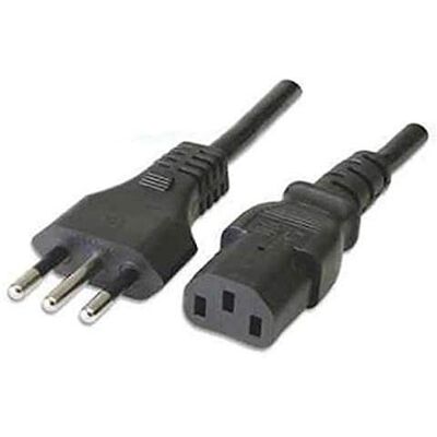 OEM Cavo Alimentazione TRIPOLARE per Computer, Monitor, STAMPANTI, Spina Italiana 3 Metri Nero OEM Cavo Alimentazione TRIPOLARE per Computer, Monitor, STAMPANTI, Spina Italiana 3 Metri Nero