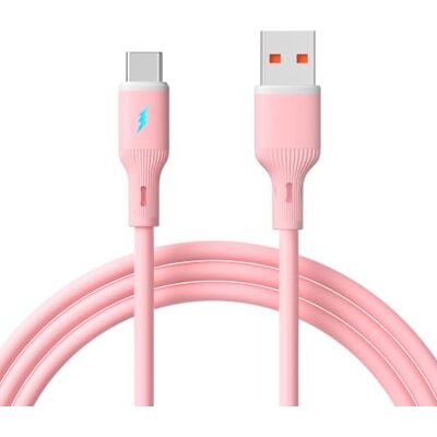 AKYGA AK-USB-61 Cavo USB C a USB-A in silicone rosa LED USB 2.0 480 Mbit/s flessibile per ricarica rapida e cavo dati AKYGA AK-USB-61 Cavo USB C a USB-A in silicone rosa LED USB 2.0 480 Mbit/s flessibile per ricarica rapida e cavo dati