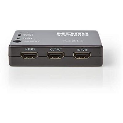 NEDIS Interruttore HDMI ™ 5 porte 4 ingressi HDMI™ 1 uscita HDMI™ 1080p 3.4 Gbps ABS Nero NEDIS Interruttore HDMI ™ 5 porte 4 ingressi HDMI™ 1 uscita HDMI™ 1080p 3.4 Gbps ABS Nero
