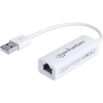 Manhattan IC Intracom Hi-Speed USB 2.0 to Fast Ethernet Adapter Netzwerkadapter USB 2.0-10/100 Ethernet Weiß Manhattan IC Intracom Hi-Speed USB 2.0 to Fast Ethernet Adapter Netzwerkadapter USB 2.0-10/100 Ethernet Weiß