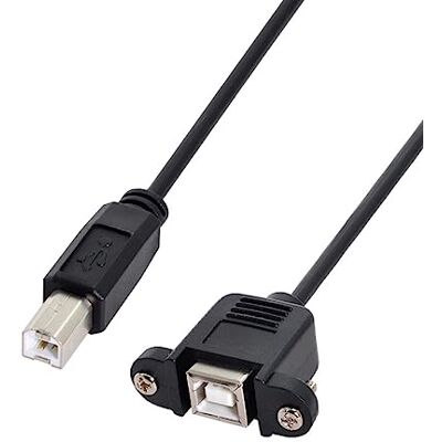 chenyang USB 2.0 tipo B, da maschio a femmina, stampante scanner, hard disk, cavo di prolunga con viti per montaggio a pannello 50 cm chenyang USB 2.0 tipo B, da maschio a femmina, stampante scanner, hard disk, cavo di prolunga con viti per montaggio a pannello 50 cm