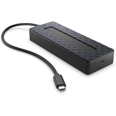 HP Hub Multi porta USB-C Universale, Compatibile con PC dotati di Porta USB-C, Power Delivery e DisplayPort, Nero HP Hub Multi porta USB-C Universale, Compatibile con PC dotati di Porta USB-C, Power Delivery e DisplayPort, Nero