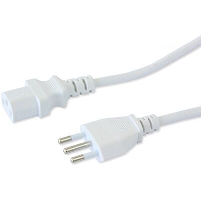 Manhattan Nuovo ICOC 01-NC/IW Cavo Alimentazione C13 F a Italian a 1,8 m Bianco Manhattan Nuovo ICOC 01-NC/IW Cavo Alimentazione C13 F a Italian a 1,8 m Bianco
