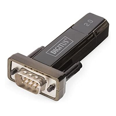 Digitus Adattatore da USB a seriale Convertitore RS232 USB 2.0 Tipo A a DSUB 9M Chipset FTDI Cavo di prolunga da 80 cm Digitus Adattatore da USB a seriale Convertitore RS232 USB 2.0 Tipo A a DSUB 9M Chipset FTDI Cavo di prolunga da 80 cm