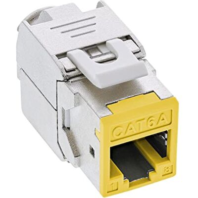 InLine ® Keystone Confezione da 8 prese RJ45, schermate, Cat.6A, colore: Giallo InLine ® Keystone Confezione da 8 prese RJ45, schermate, Cat.6A, colore: Giallo